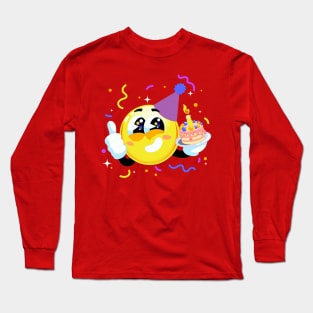 Funny Birthday Emoji Long Sleeve T-Shirt